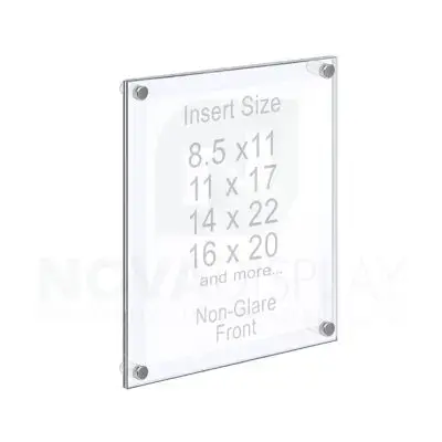 Frameless Acrylic Frame — Poster Display Kit #KASP-005 / Non-Glare Front