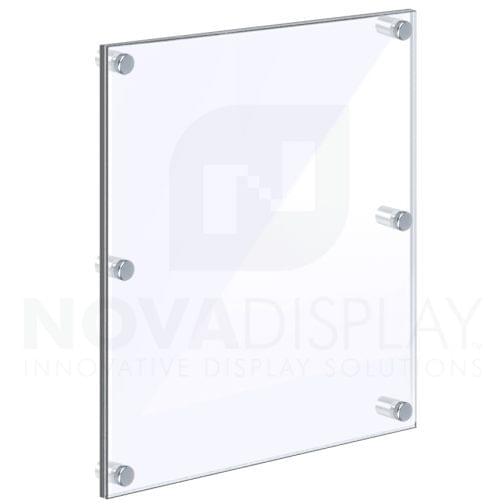 Frameless Acrylic Frame — Poster Display Kit #KASP-025 / Clear or Non-Glare Front