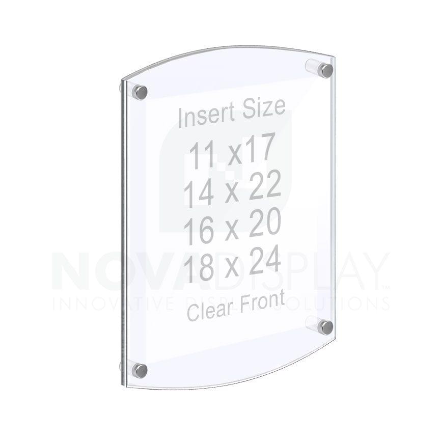Vertical Poster Stand Frame 14 x 22 Polished Chrome Finish