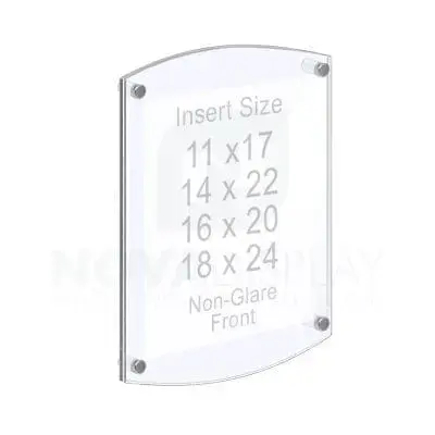 Frameless Acrylic Frame — Poster Display Kit #KASP-035 / Non-Glare Front