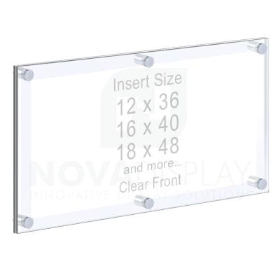 Panoramic Acrylic Frame – Poster Display Kit #KASP-225 / Clear Front