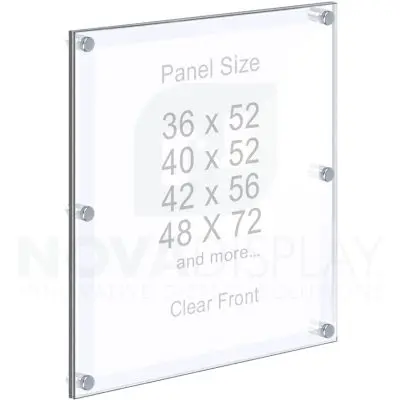 Oversized Frameless Acrylic Frame – Poster Display Kit #KASP-320 / Clear Front