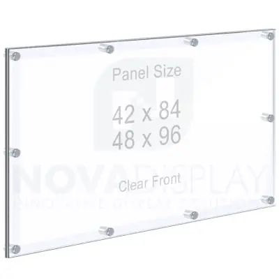 Oversized Frameless Acrylic Frame – Poster Display Kit #KASP-420 / Clear Front