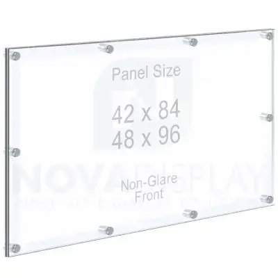 Oversized Frameless Acrylic Frame – Poster Display Kit #KASP-425 / Non-Glare Front