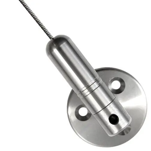 50mm (2″) Dia. Base Support with Ball-Joint Swivel Coupling for Cables | Stainless Steel