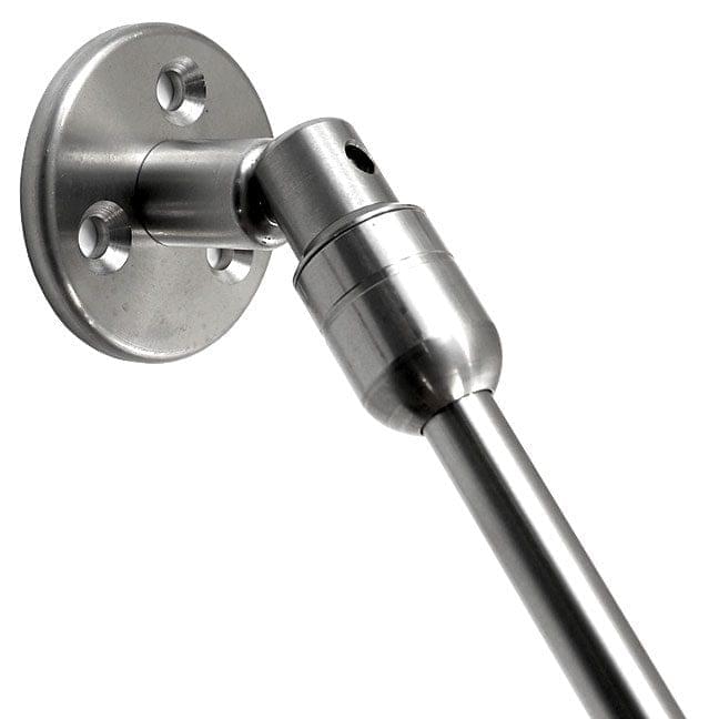 50mm (2″) Dia. Base Support with Ball-Joint Swivel Coupling for Rods | Stainless Steel