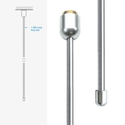 Top/Ceiling Fixing Kit with 1.5M Long Rod – 6mm Diameter Rod with End Cap | Nova Display Systems