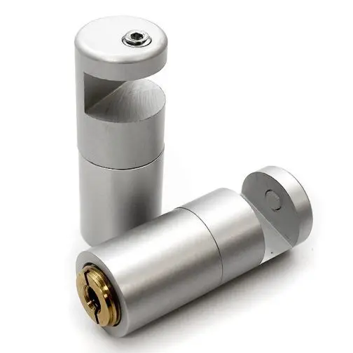 3/4″ x 2-1/8″ EDGE-GRIP PANEL SUPPORT – Satin Clear Anodized Aluminum (w/Front Set Screw)