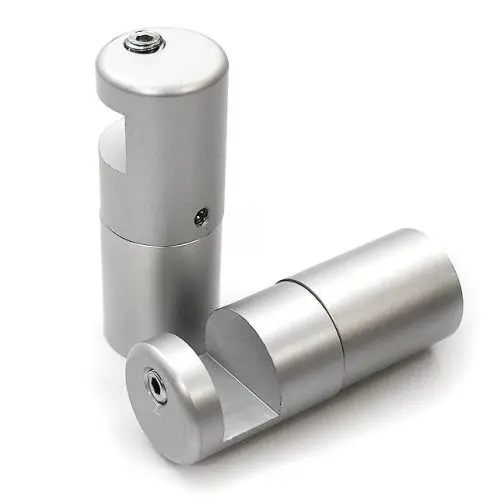 3/4″ x 2-1/8″ EDGE-GRIP PANEL SUPPORT – Satin Clear Anodized Aluminum (w/Front Set Screw)