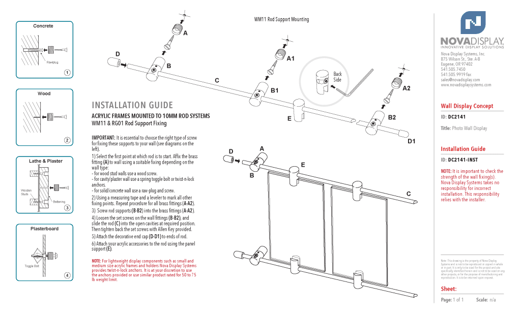 DC2141 INSTALL-GUIDE for Photo Wall Display / Wall Display Idea Concept / StudentPhoto Wall Display
