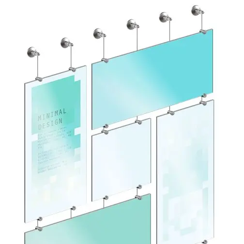 DC2700 Infographic Wall Display with Acrylic Sandwich Frames (12FT WALL)