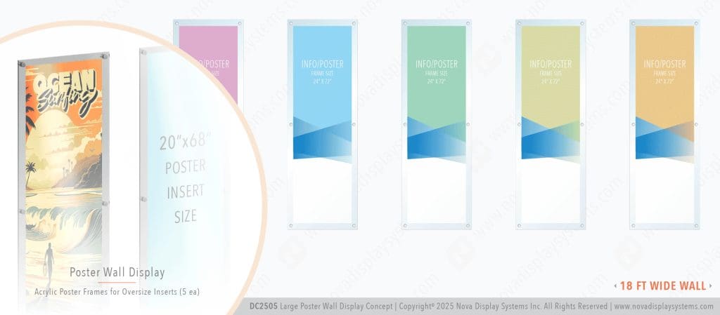 DC2505 Large Poster Wall Display / Wall Display Idea Concept
