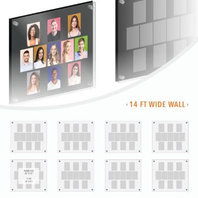 DC1223-A Collage Photo Wall Display Concept with Frameless Acrylic Frames