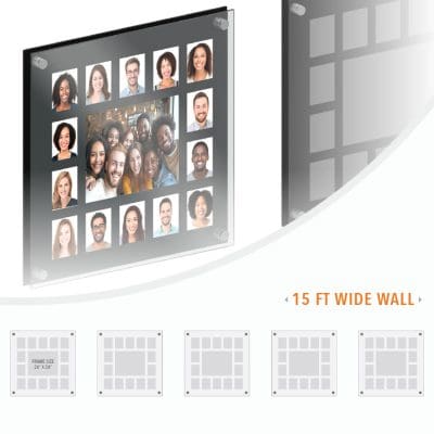 DC1225 Collage Photo Wall Display Concept with Frameless Acrylic Frames