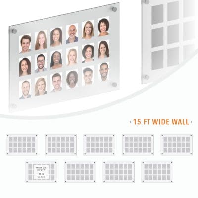 DC1229-A Collage Photo Wall Display Concept with Frameless Acrylic Frames