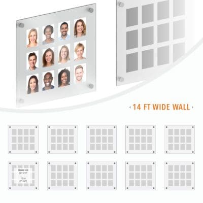 DC1229 Collage Photo Wall Display Concept with Frameless Acrylic Frames