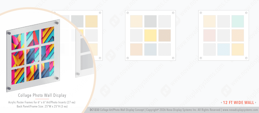 DC1233 Collage Art/Photo Wall Display Concept for 6x6 Inserts