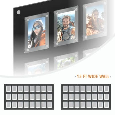 DC1239-A Collage Photo Wall Display Concept with Frameless Acrylic Frames