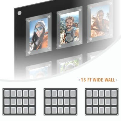 DC1239 Collage Photo Wall Display Concept with Frameless Acrylic Frames