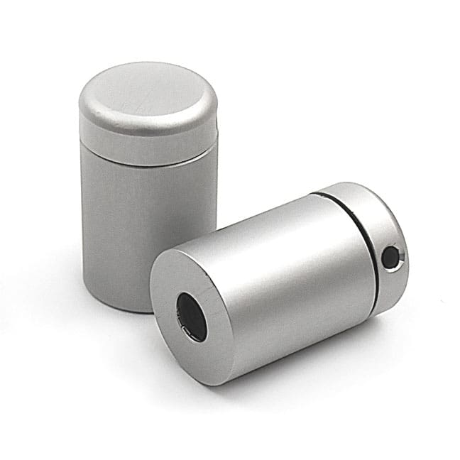 5/8″ Dia. x 3/4″ Sign Standoff Support (2-Part Standoff with M10 Stud-Cap) / Satin Anodized Finish