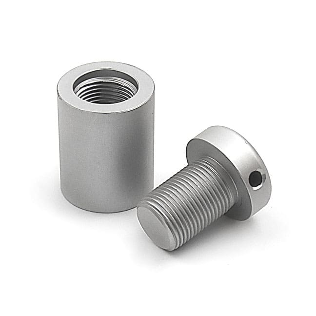 5/8″ Dia. x 3/4″ Sign Standoff Support (2-Part Standoff with M10 Stud-Cap) / Satin Anodized Finish