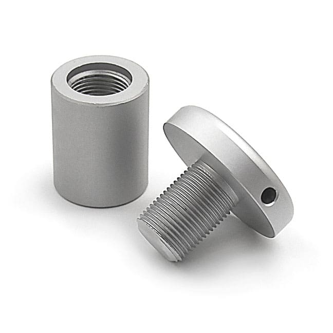 5/8″ Dia. x 3/4″ Sign Standoffs with 1″ Dia. Cap (2-Part Standoff with M10 Stud-Cap) / Satin Anodized Finish